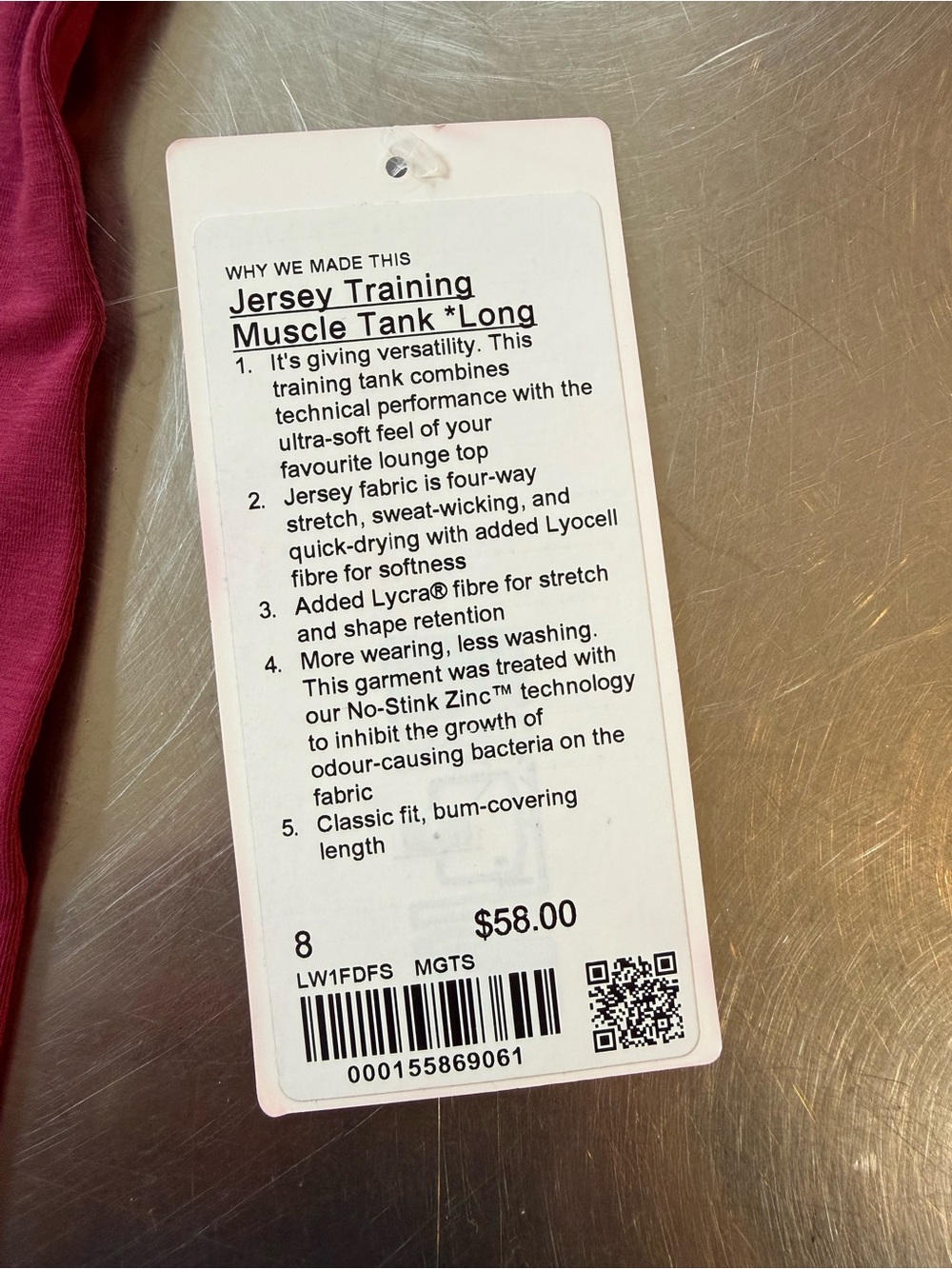 Lululemon Wordmark Muscle Tank Long. 8 - Picture 3 of 9